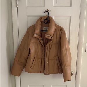 Abercrombie & Fitch Women's Tan Puffer Jacket